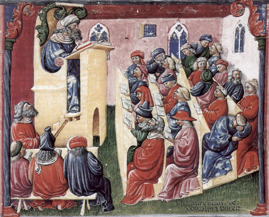 14th century medieval italy university lecture